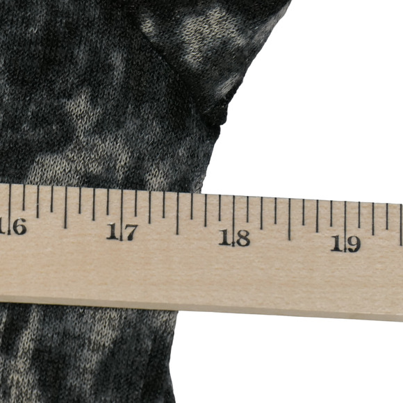 Alberto Makali Gray Cardigan Sweater Women Large Shiny Collar Sheer Knit Chic - Picture 9 of 11